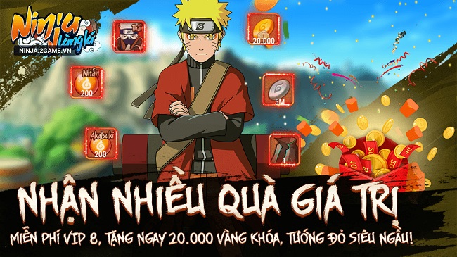 Ninja Làng Lá Mobile chìu fan Naruto hết nấc tặng miễn phí VIP 8, Tướng đỏ mừng ra mắt 