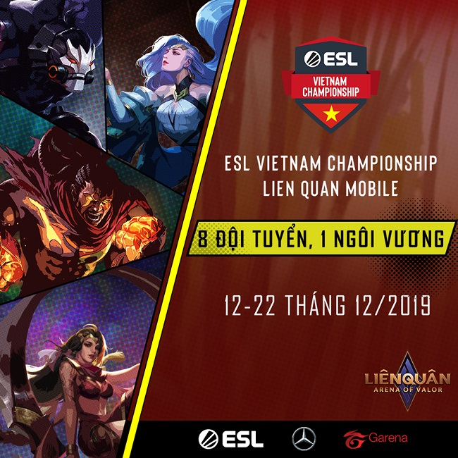 ESL Vietnam Championship - Liên Quân Mobile: Giải đấu Esport với tổng tiền thưởng hơn 116 triệu đồng
