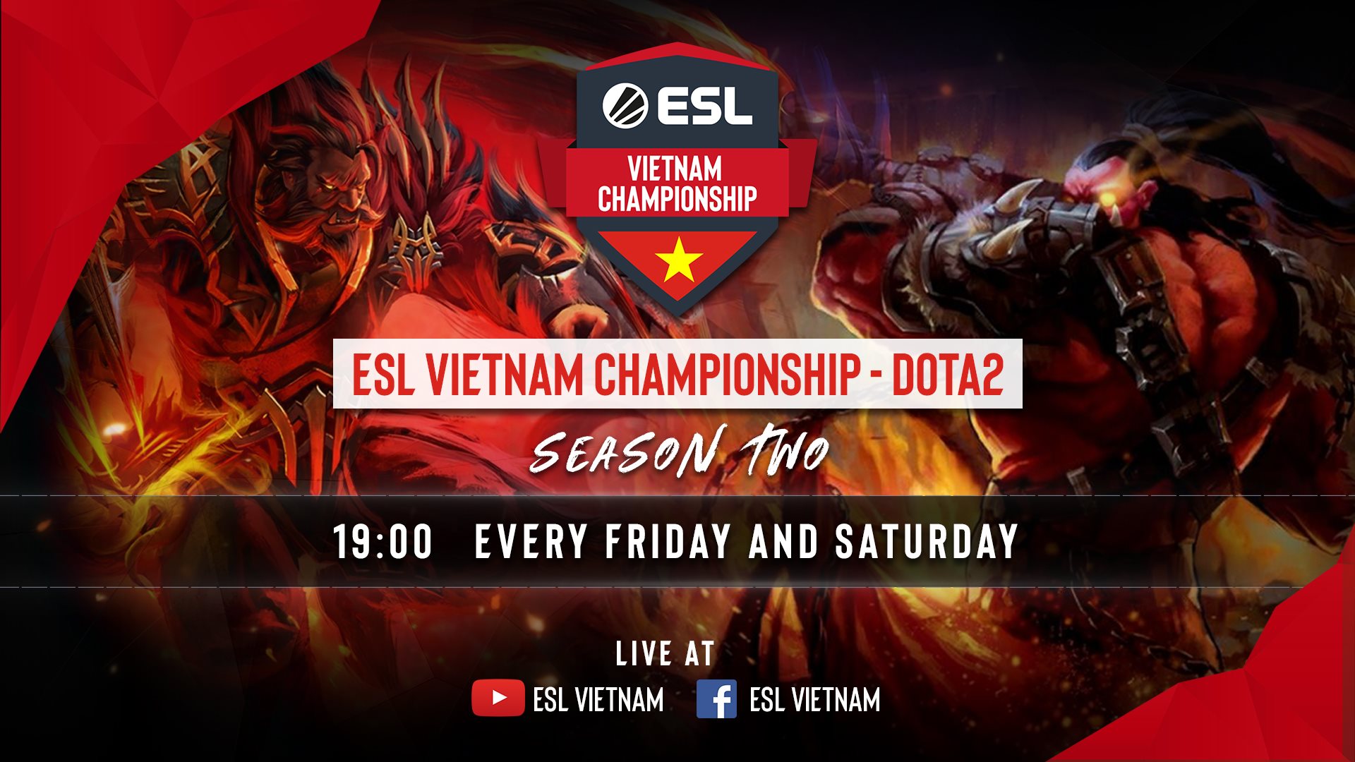 Khán giả tiếp tục có cơ hội ủng hộ Dota 2 nước nhà với ESL Vietnam Championship Season 2