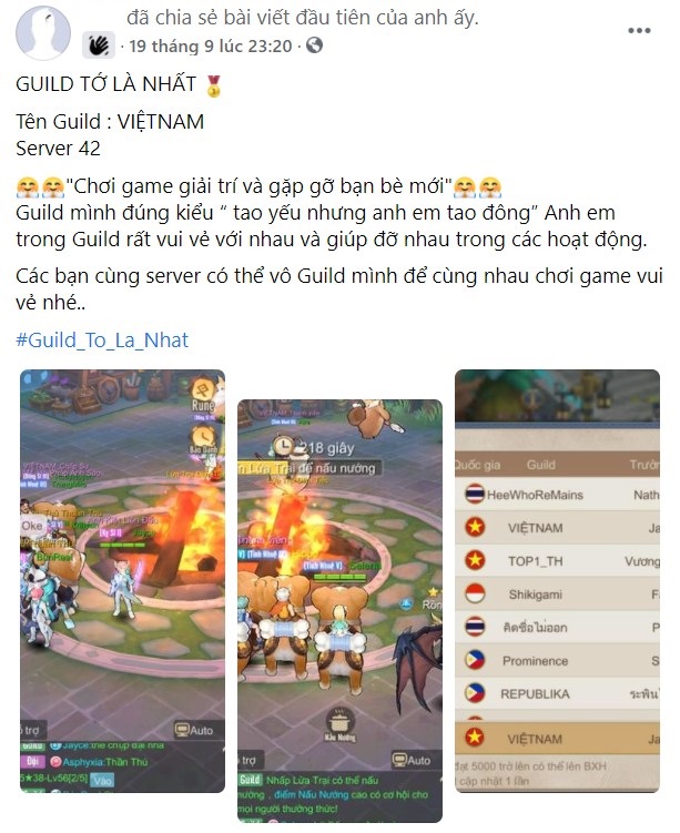 Cloud Song VNG: Game thủ thi nhau khoe Guild sang xịn mịn, cười ngất với những màn tấu hề có 1-0-2