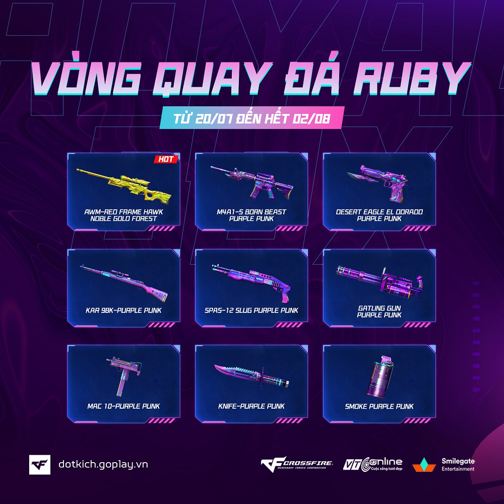 Đột Kích Việt Nam ra mắt Kho Báu Hoàng Gia Ruby mới kèm sự kiện tặng Ruby