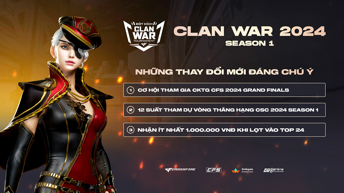 Clan War 2024 mùa 1 – Cơ hội khởi nghiệp esports cho game thủ đã trở lại!