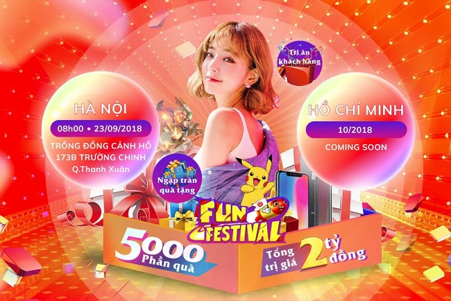 Đi dự hội game thủ Fun Festival 2018: “Gặp Ngàn Gái Xinh – Ring Ngàn Quà Tặng”