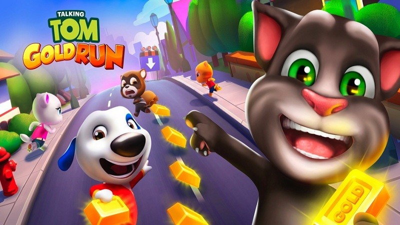 Dzogame - Mèo Tom Tiếp Tục Gây “Bão” Với Tựa Game Vui Nhộn - Talking Tom  Gold Run