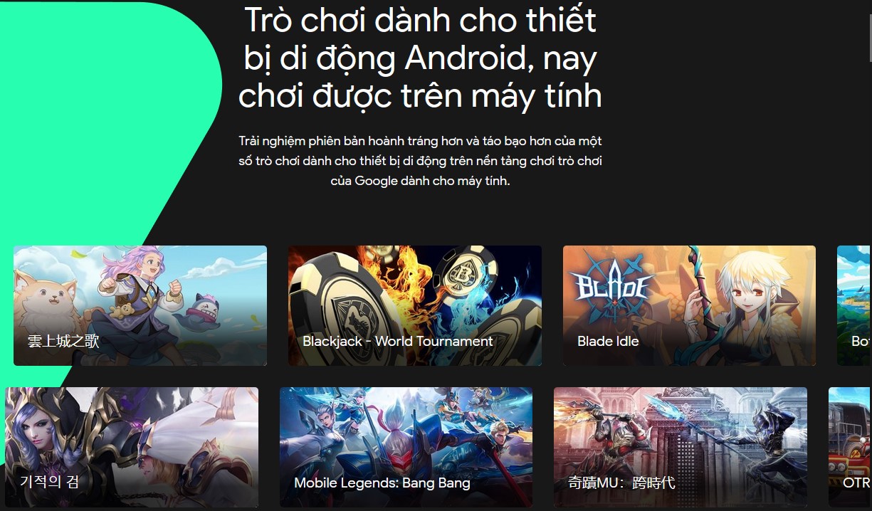 Google Play Games for PC – Chơi game android trên máy tính đã hỗ trợ khu vực Việt Nam
