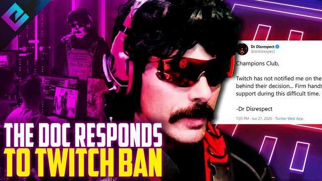 Streamer DrDisrespect bị cấm vĩnh viễn trên Twitch