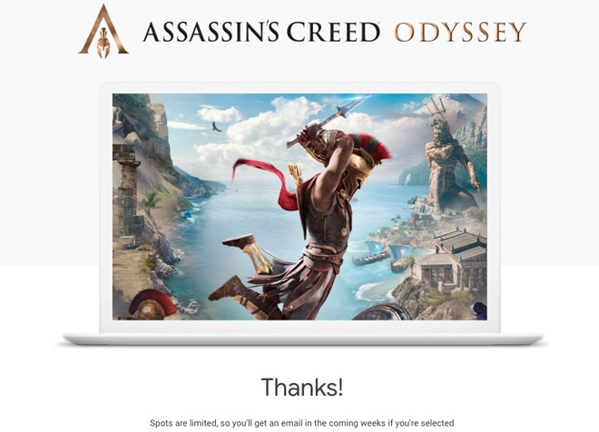 Google cho phép chơi miễn phí game Assassin's Creed Odyssey trên trình duyệt Chrome, không cần máy tính cấu hình khủng