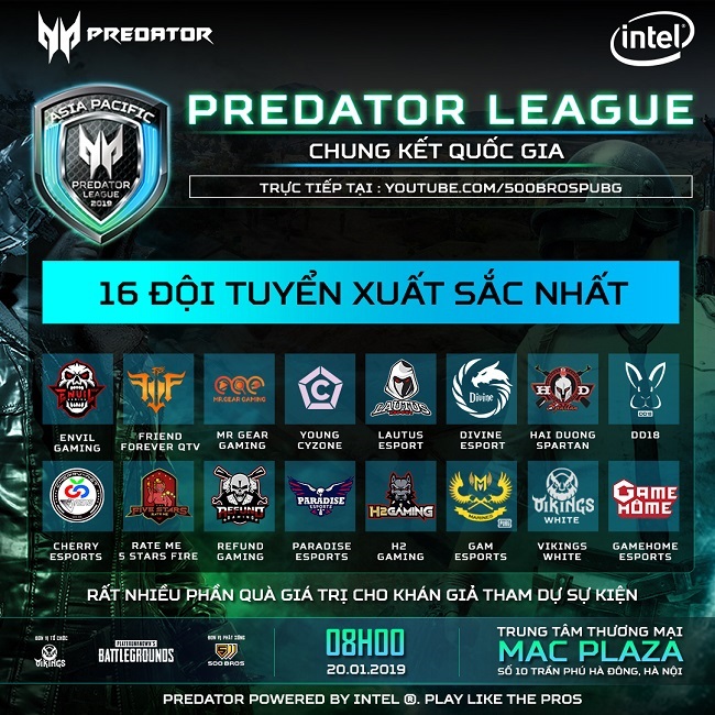 Vòng chung kết Predator League 2019: Ngày hội của cộng đồng PUBG Việt Nam