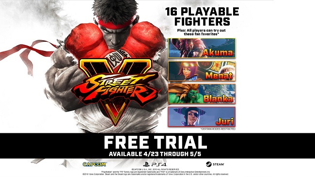 Bom tấn đối kháng Street Fighter 5 sẽ miễn phí trong 2 tuần