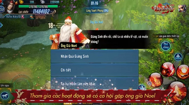 Game thủ Võ Lâm Truyền Kỳ Mobile truy tìm Ông Già Noel, đòi quà Giáng sinh