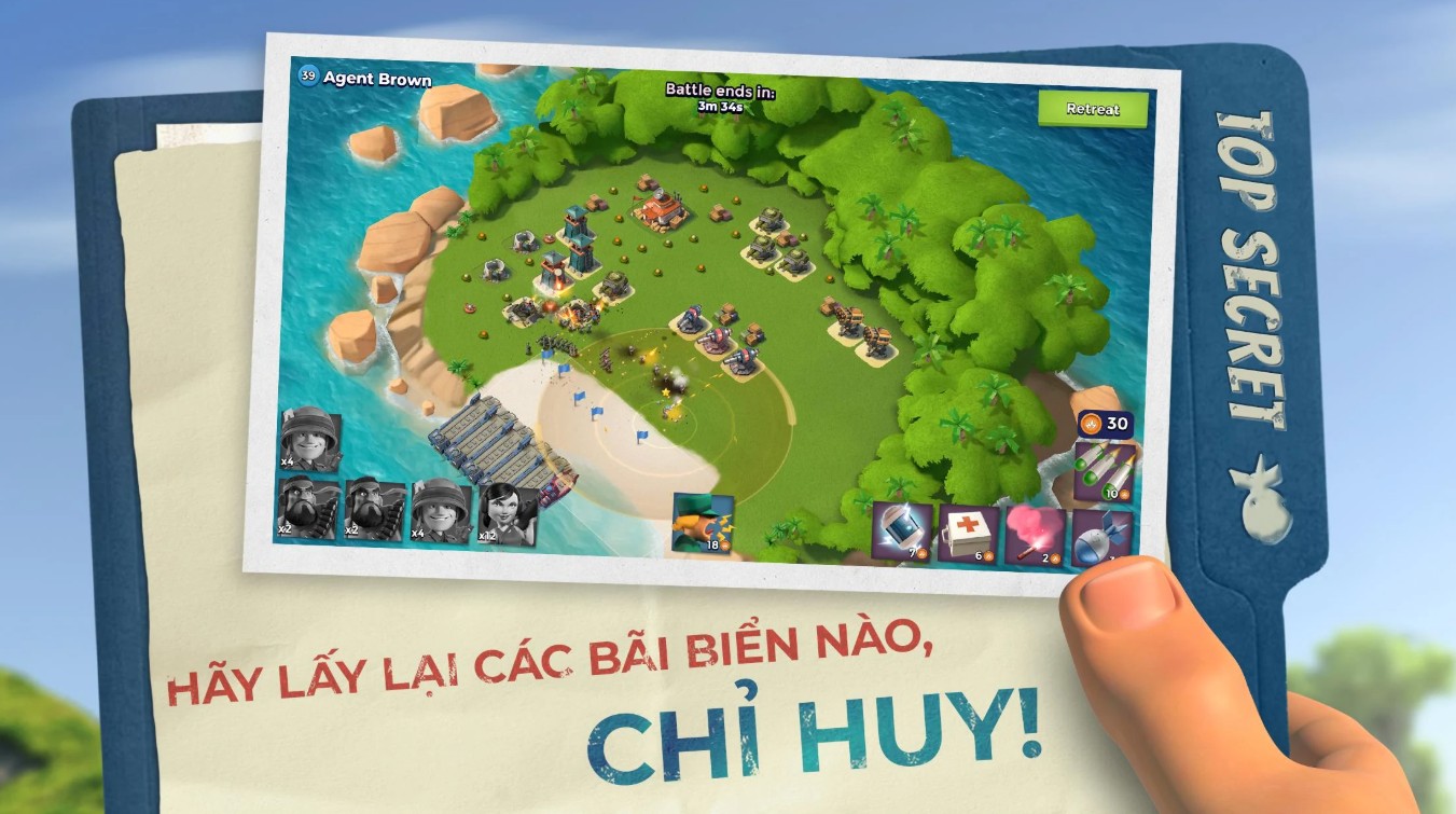 Sau 12 năm, tựa game chiến thuật Boom Beach chính thức xác nhận lên PC