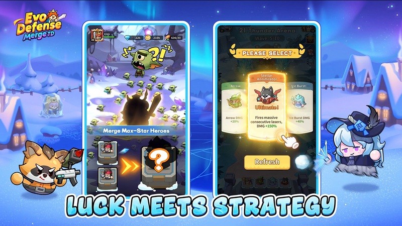 Evo Defense: Merge TD – Tân binh thủ thành Roguelike cán mốc 1 triệu đăng ký chính ra mắt