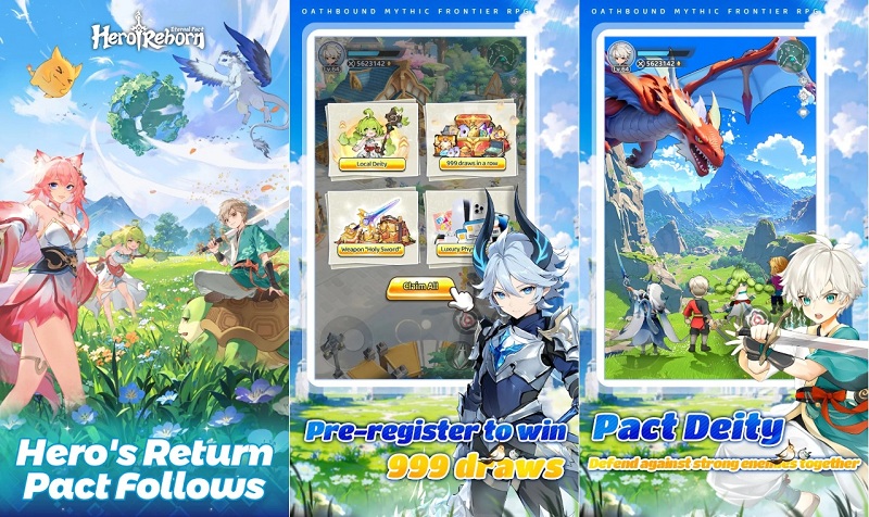Hero Reborn: Eternal Pact — MMORPG idle thế giới đẹp như tranh, triệu hồi trăm Thần Linh