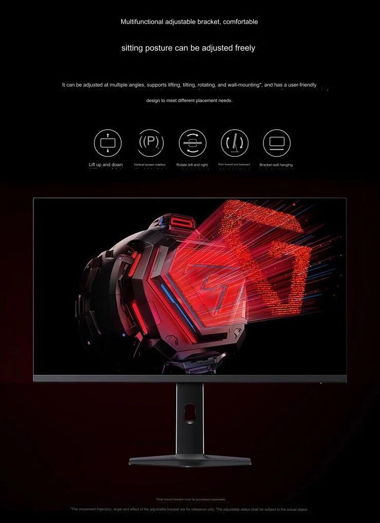 Xiaomi ra mắt màn hình gaming 27 inch: 2K 180Hz IPS, chuẩn màu, hỗ trợ xoay dọc, giá từ 3.4 triệu đồng