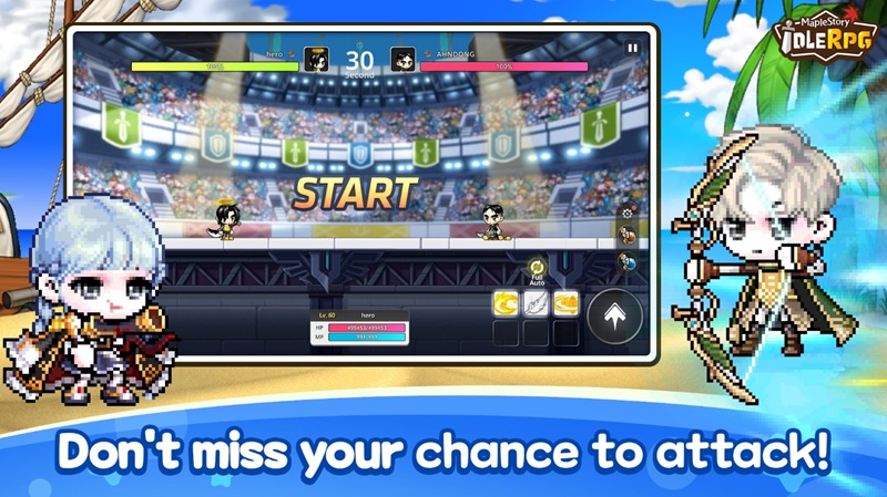 Huyền thoại Nấm Lùn MapleStory trở lại với bản Idle RPG "treo máy".