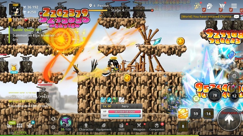 Huyền thoại Nấm Lùn MapleStory trở lại với bản Idle RPG "treo máy".