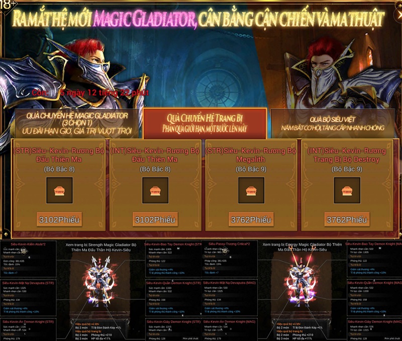 Chuyển chức cực nhanh, trải nghiệm sức mạnh siêu đỉnh của Magic Gladiator