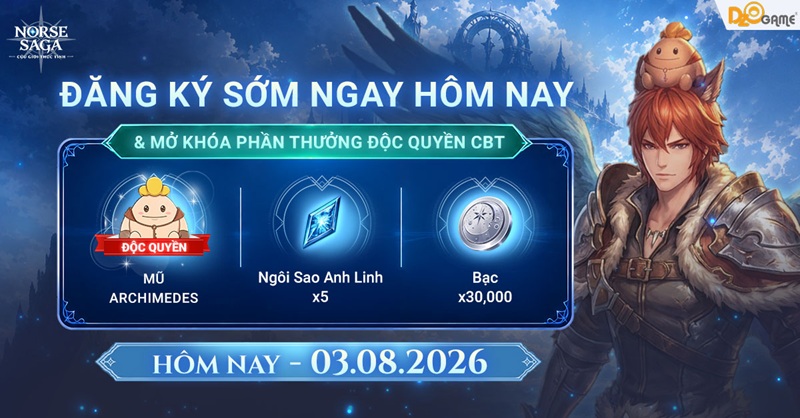 Norse Saga Chính Thức Mở Cửa Closed Beta Tại Việt Nam Từ 04 – 11/08/2026