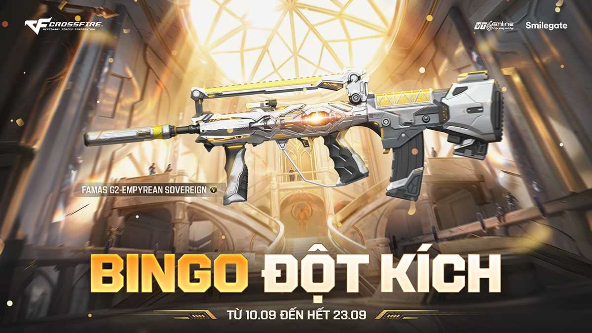 Crossfire – Bingo tái xuất mang siêu phẩm FAMAS G2-Empyrean Sovereign đến tay game thủ