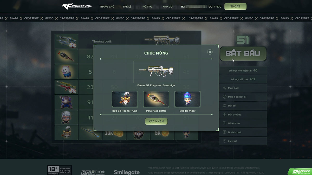 Crossfire – Bingo tái xuất mang siêu phẩm FAMAS G2-Empyrean Sovereign đến tay game thủ