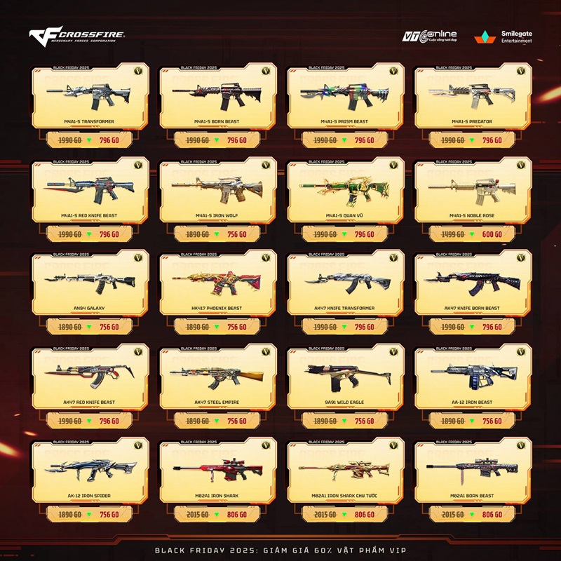Crossfire nối tiếp truyền thống với ưu đãi giảm giá 60% nhân dịp Black Friday
