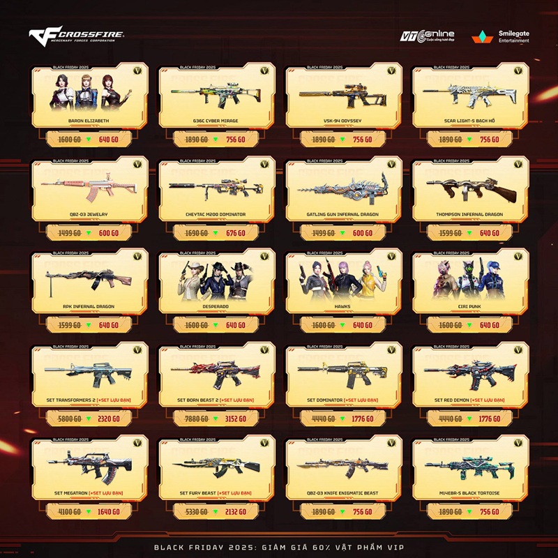 Crossfire nối tiếp truyền thống với ưu đãi giảm giá 60% nhân dịp Black Friday