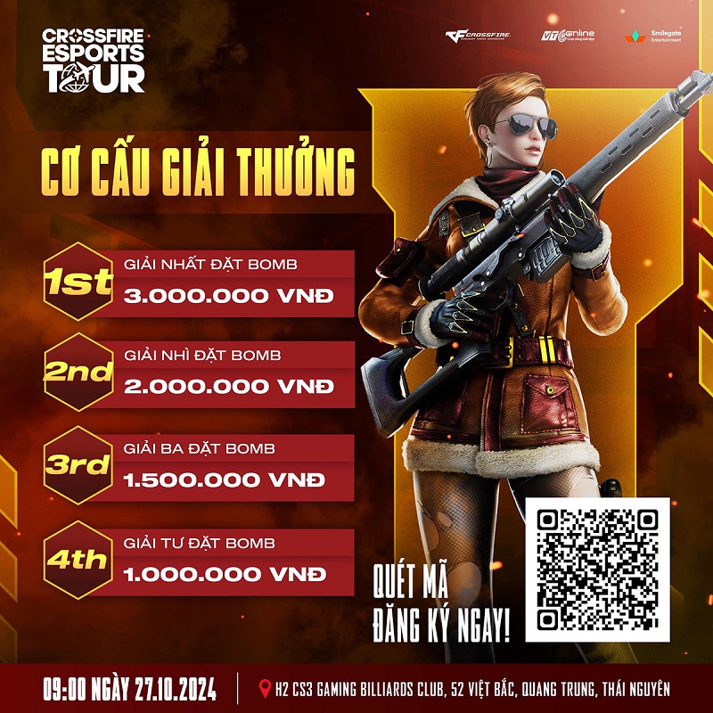 Crossfire Esports Tour 2024 Thái Nguyên – Sẵn sàng thử thách nơi đất thép Trạm dừng chân tiếp theo của chuỗi sự kiện giao lưu thi đấu Crossfire Esports Tour 2024 dành cho cộng đồng Đột Kích sẽ là thành phố Thái Nguyên. Sau sự kiện thành công tại Hải Phòng,