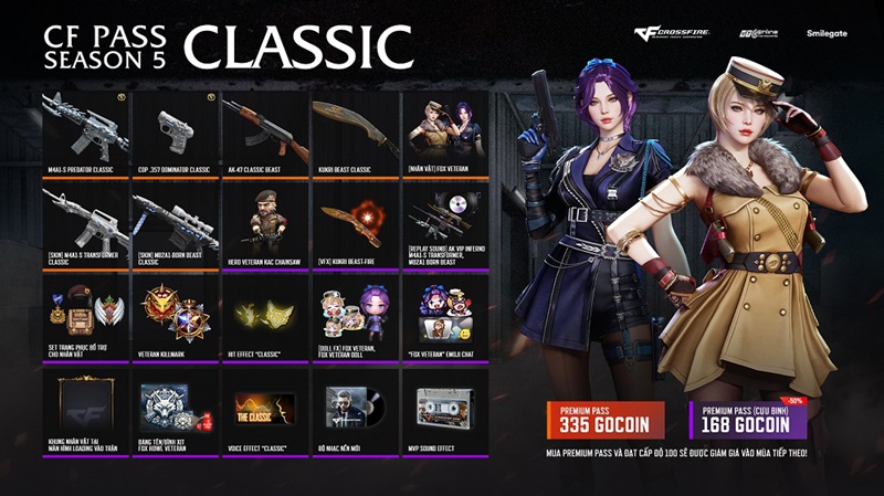 Crossfire đưa game thủ lên chuyến tàu tuổi thơ với CF Pass Season 5 Classic