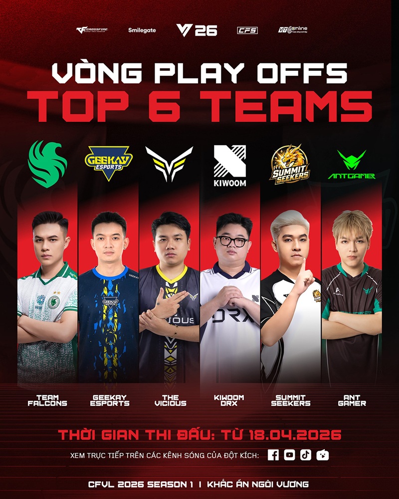CFVL 2026 Season 1: Lộ diện 6 "hào kiệt" vào Playoffs – Cuộc đua đến ngôi vương rực lửa