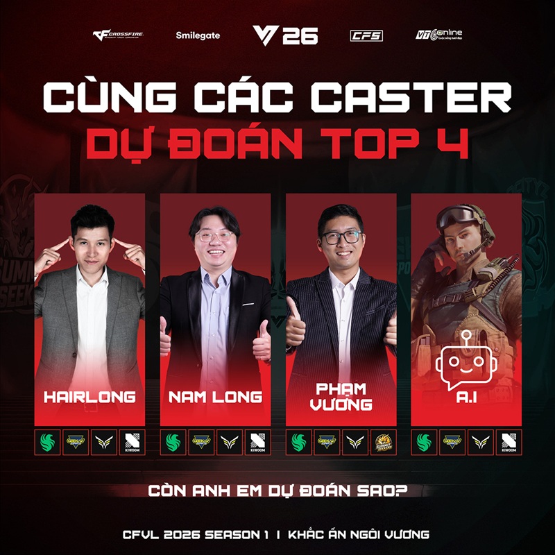 Lộ diện "tứ trụ" tranh vương: Chân dung top 4 Playoffs CFVL 2026 Season 1