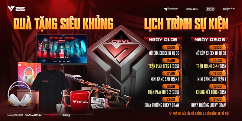 Playoffs CFVL 2026 Mùa 2: Top 6 chính thức lộ diện, cuộc chiến cuối cùng bắt đầu tại nhà thi đấu Tây Hồ