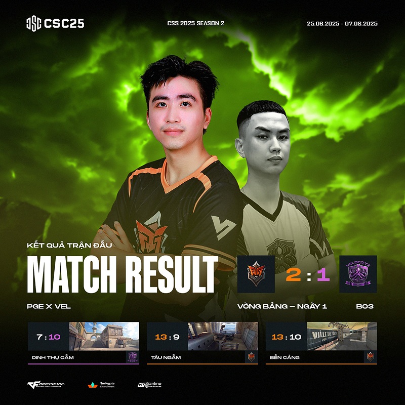 Tổng Kết lượt đi vòng bảng CSC 2025 S2: PG Esports và Very Esport thống trị, Top Gentlemen chia tay đầy nuối tiếc