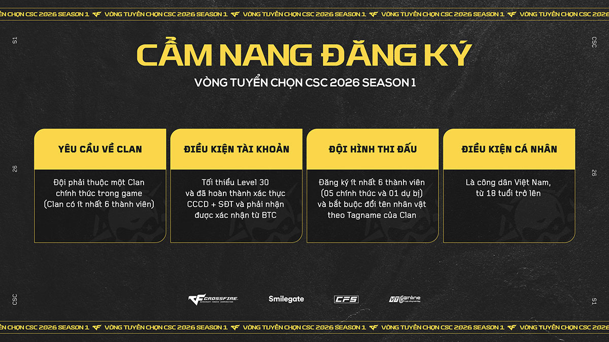 Vòng tuyển chọn CSC 2026 Season 1: Cơ hội mới chinh phục giấc mơ eSports chuyên nghiệp