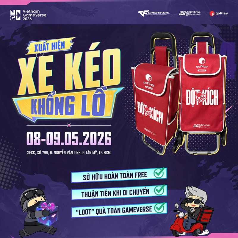 GoPlay tại Vietnam Gameverse 2026: "Hào Quang" Đột Kích 18 năm và cơn sốt "Xe Kéo Khổng Lồ"