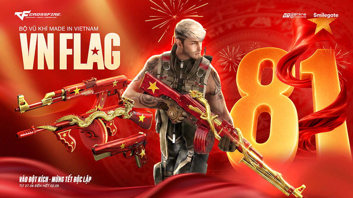 Crossfire tung chuỗi sự kiện mừng Quốc Khánh 2/9, ra mắt loạt vũ khí độc quyền mang dấu ấn Việt Nam
