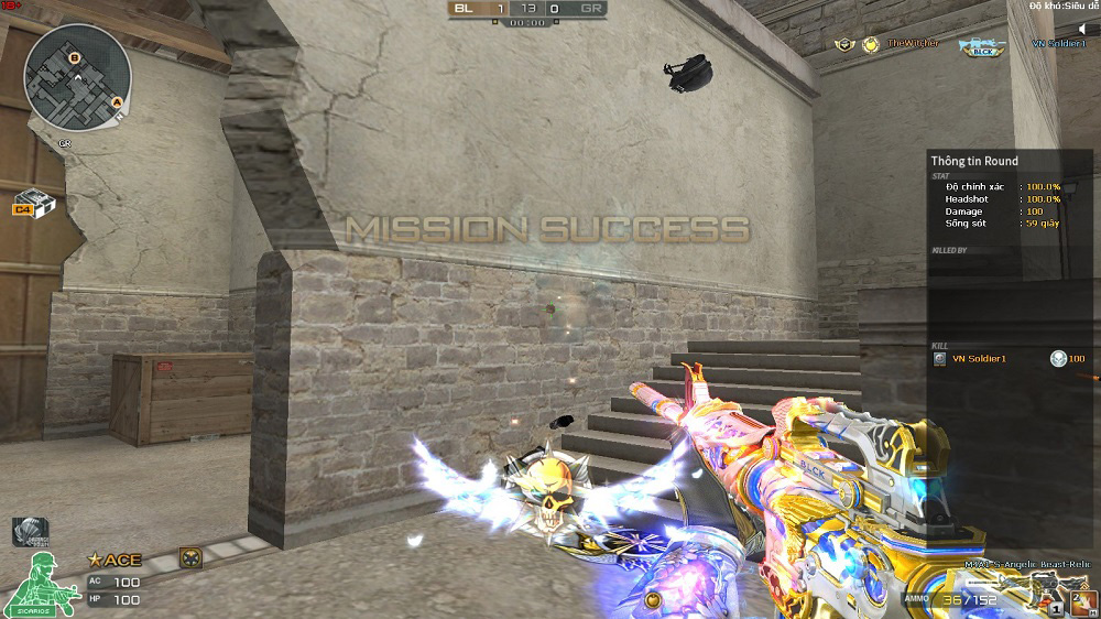 Khắc Ấn Thiên Thần của Crossfire trở lại với huyền thoại M4A1-S-Angelic Beast-Relic