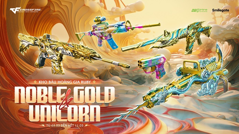 Crossfire khởi đầu tháng 3 sôi động với Kho báu Noble Gold & Unicorn - QCMM Tùy chọn Neon & Arcade