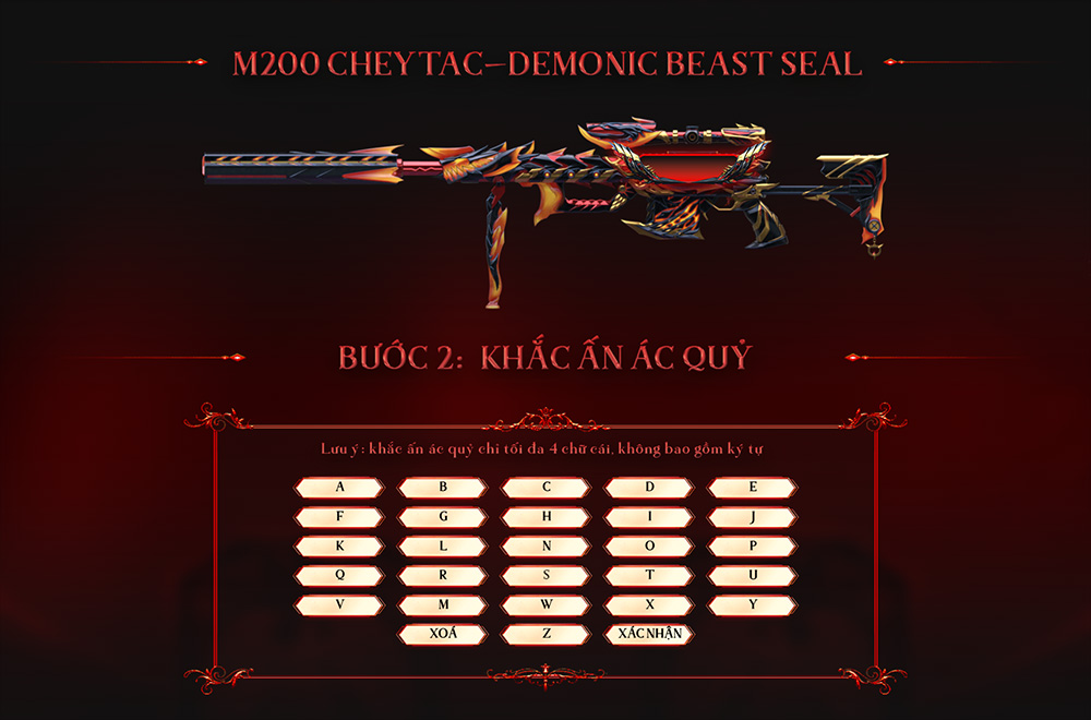 Khắc Ấn Ác Quỷ tháng 6, Đột Kích gọi tên Cheytac M200 Demonic Beast Seal