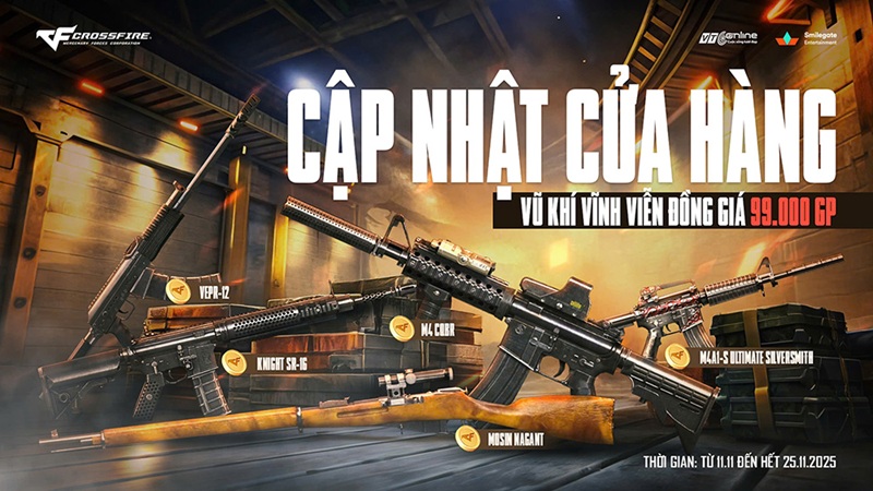 Crossfire tung Kho Báu Hoàng Gia “phong cách vũ trụ”, ưu đãi đồng giá vũ khí bằng GP