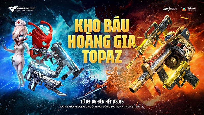 Kho Báu Hoàng Gia Topaz tháng 6 của Đột Kích cực cháy với bộ đôi báu vật mới
