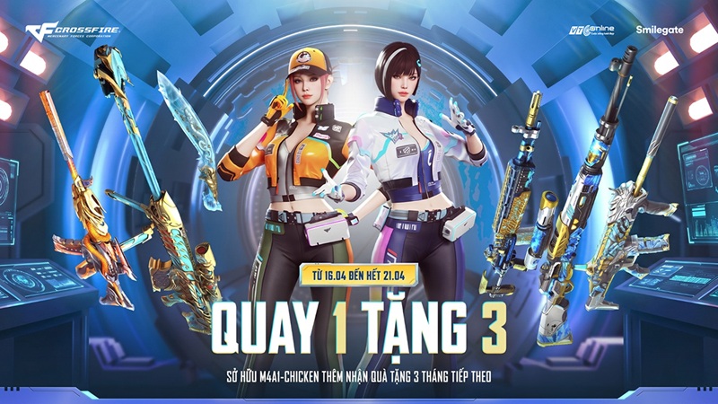 Game thủ sắp lời khủng với sự kiện “Sở hữu 1 tặng 3” từ QCMM M4A1 Chicken của Crossfire