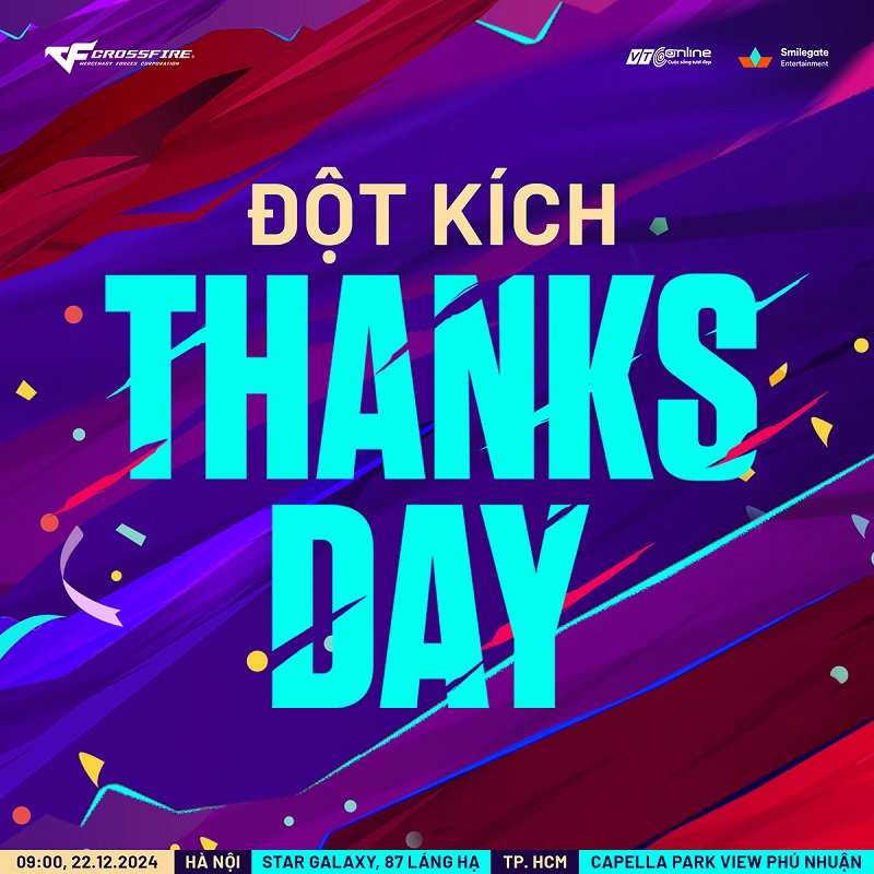 Lễ Tri Ân Đột Kích Thanks Day 2024 công bố thời gian và địa điểm tổ chức