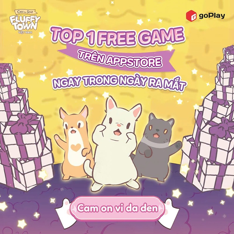 Cats & Soup: Fluffy Town gây bão ngày đầu ra mắt - Chính thức chiếm top 1 free game trên App Store