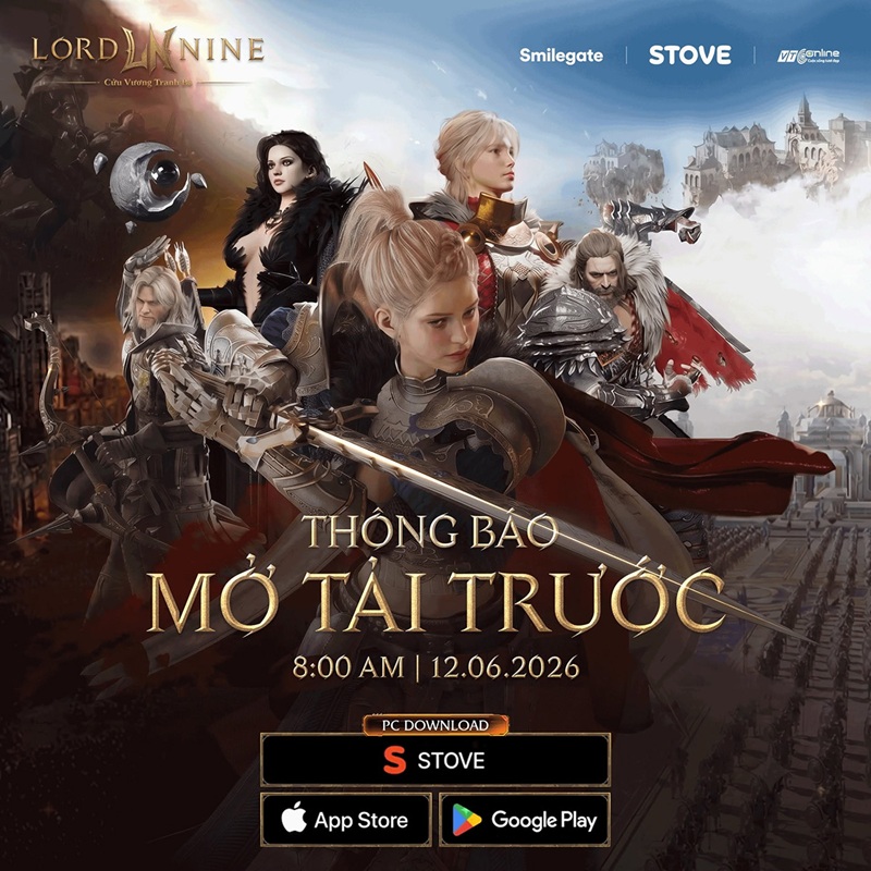 LORDNINE Mở Tải Trước: MMORPG "Khủng" Cán Mốc 1 Triệu Đăng Ký