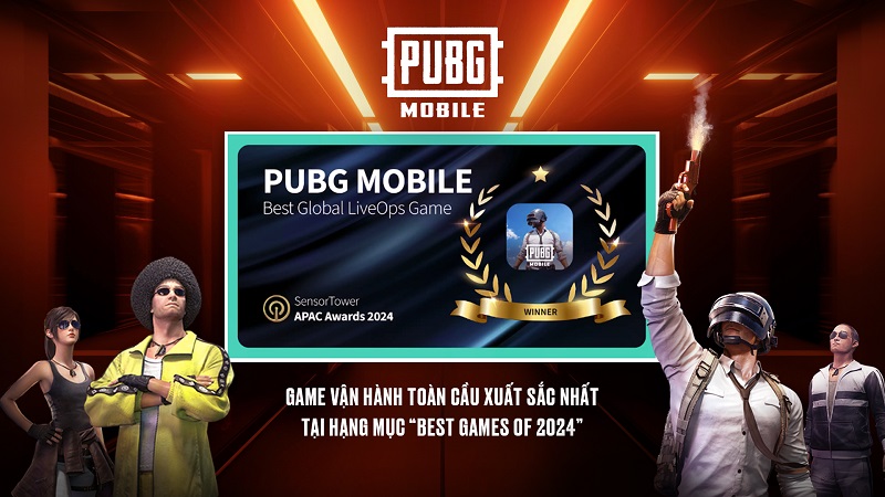 PUBG MOBILE chiến thắng giải thưởng quốc tế SENSOR TOWER APAC AWARDS