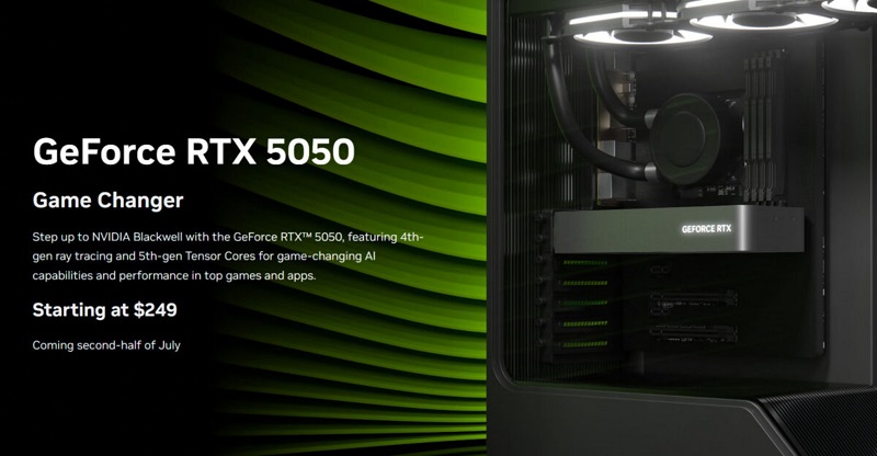 NVIDIA RTX 5050 8GB VRAM GDDR6 ra mắt, giá dễ thở