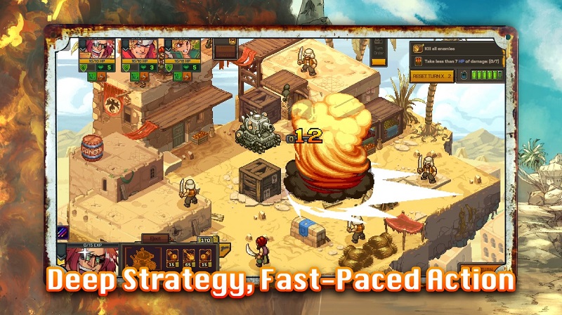 Rambo lùn đánh theo lượt Metal Slug Tactics mở đăng ký sớm