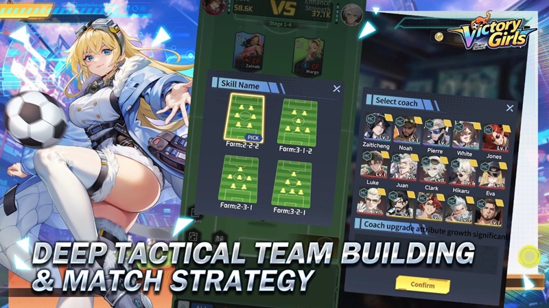 Victory Girls: Anime Soccer ra mắt trên Android - Làn gió mới kết hợp quản lý bóng đá và thẻ tướng