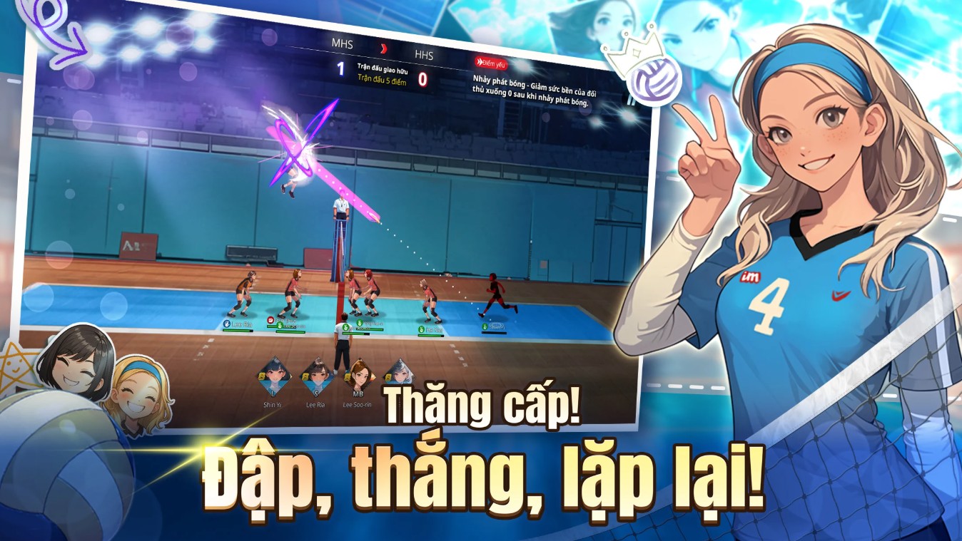 Volley Girls: HS Volleyball — Thiếu nữ đánh bóng chuyền với bình luận thời gian thực