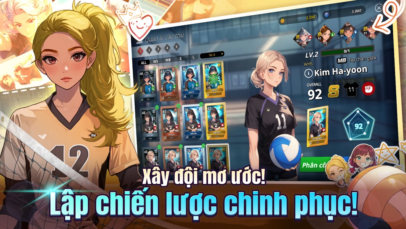 Volley Girls: HS Volleyball — Thiếu nữ đánh bóng chuyền với bình luận thời gian thực